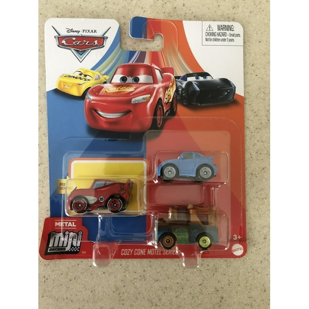 Disney Pixar Cars Mini Racers 3-pack RACING RED SERIES McQueen Sally Mater